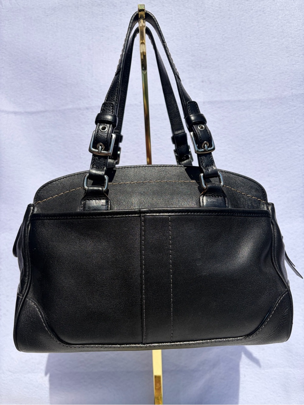 Coach Hamptons Leather Satchel (Style 7465) - Gem